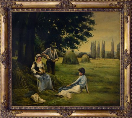 Emilio Pergola, Scene, 1990s, Oil on Canvas, Framed-VHF-1254546