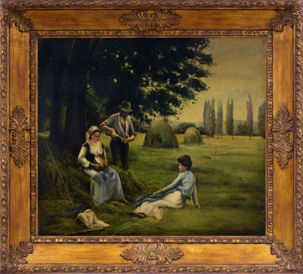 Emilio Pergola, Scene, 1990s, Oil on Canvas, Framed-VHF-1254546