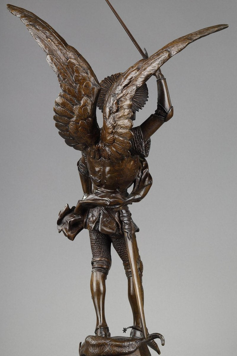 Emmanuel Fremiet, Saint Michel Slaying the Dragon, Bronze