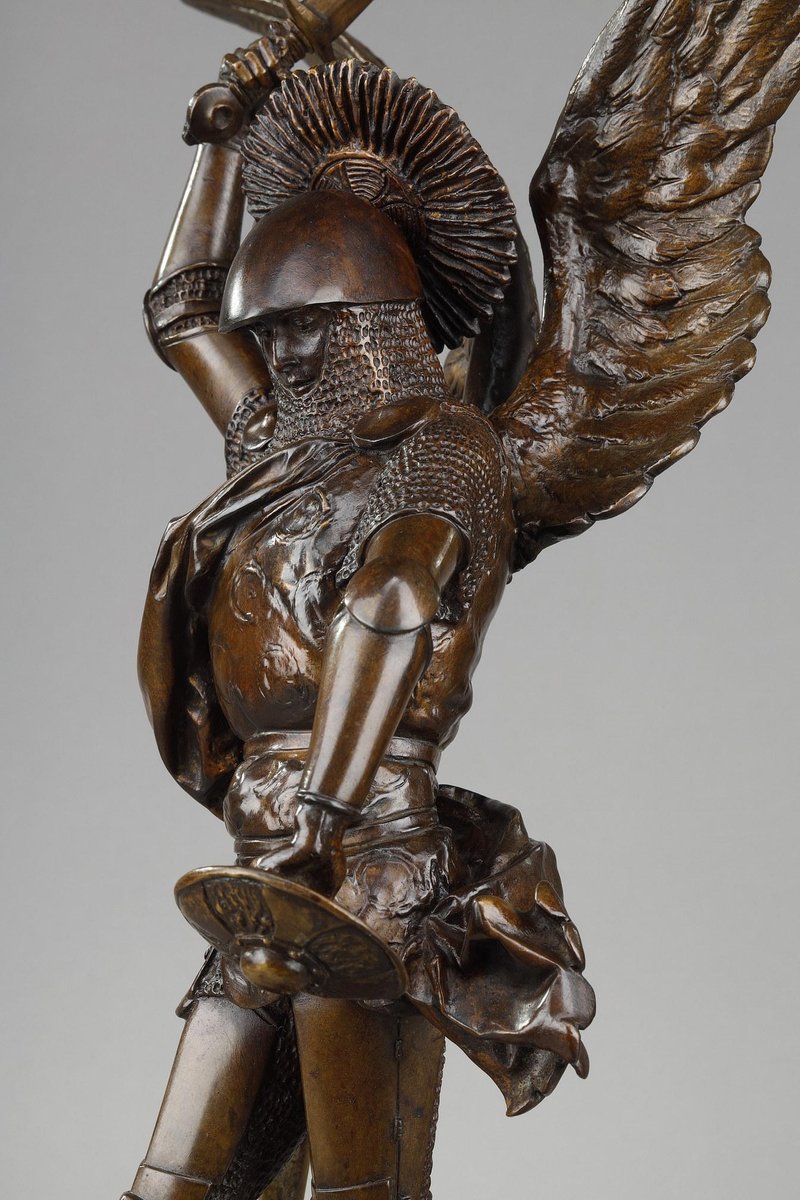 Emmanuel Fremiet, Saint Michel Slaying the Dragon, Bronze