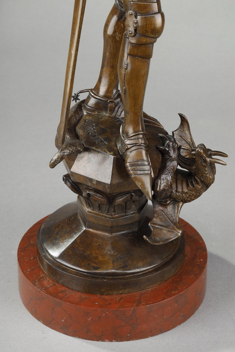 Emmanuel Fremiet, Saint Michel Slaying the Dragon, Bronze