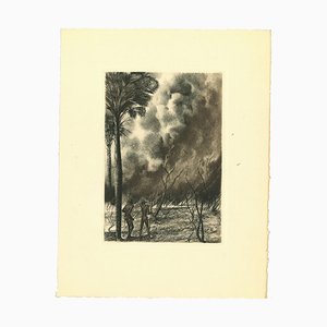 Emmanuel Gondouin, Africa, the Fire, Original Lithograph, 1930s-ZCI-926151