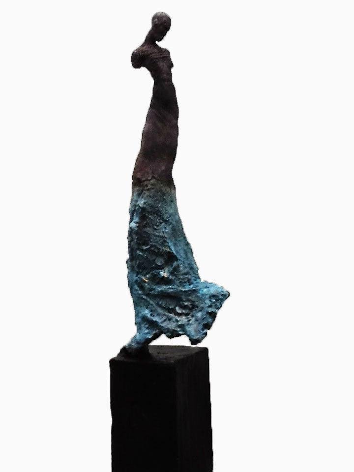 Emmanuel Okoro, Vessel, Bronze Resin Sculpture