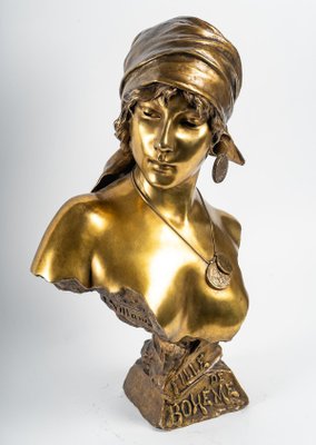 Emmanuel Villanis, Bust of a Woman, Bronze-WFS-1196638