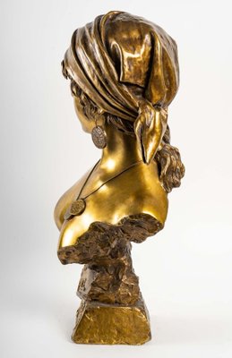 Emmanuel Villanis, Bust of a Woman, Bronze-WFS-1196638