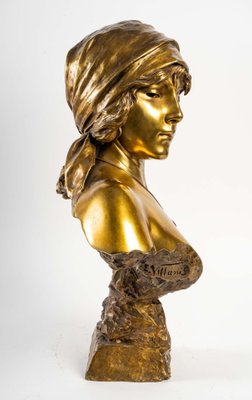 Emmanuel Villanis, Bust of a Woman, Bronze-WFS-1196638