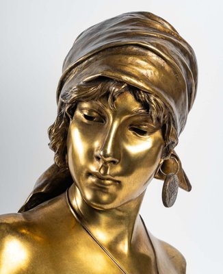 Emmanuel Villanis, Bust of a Woman, Bronze-WFS-1196638