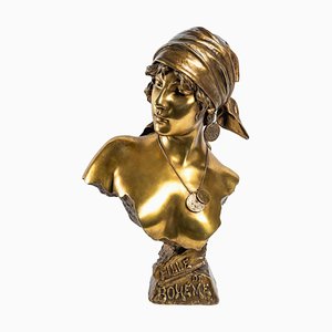 Emmanuel Villanis, Bust of a Woman, Bronze-WFS-1196638