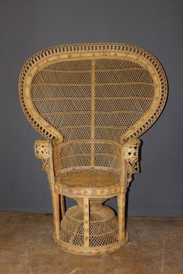 Emmanuelle Armchair in Rattan, 1970s-BCR-1785409