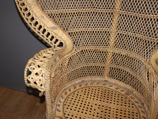 Emmanuelle Armchair in Rattan, 1970s-BCR-1785409