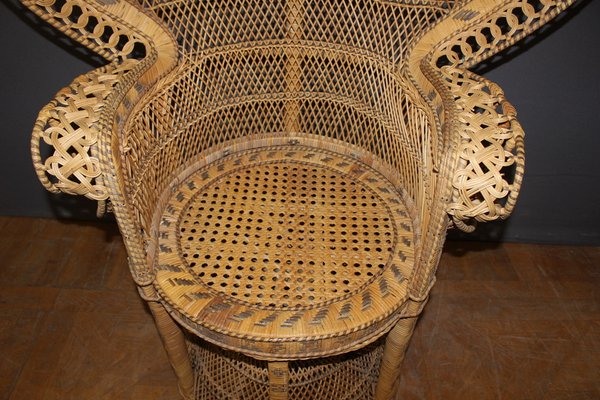 Emmanuelle Armchair in Rattan, 1970s-BCR-1785409