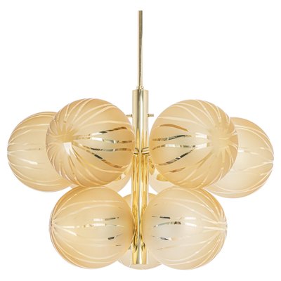 Emperor Sputnik Opal Glass Globes Chandelier from Kaiser Idell / Kaiser Leuchten, Germany, 1970s-UGR-1367637