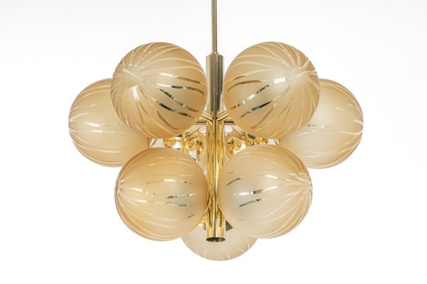 Emperor Sputnik Opal Glass Globes Chandelier from Kaiser Idell / Kaiser Leuchten, Germany, 1970s-UGR-1367637