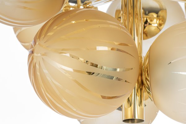 Emperor Sputnik Opal Glass Globes Chandelier from Kaiser Idell / Kaiser Leuchten, Germany, 1970s-UGR-1367637