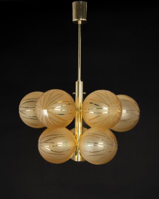 Emperor Sputnik Opal Glass Globes Chandelier from Kaiser Idell / Kaiser Leuchten, Germany, 1970s-UGR-1367637