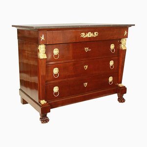 Empire Acajou Mouchete Mahogany Mounted Commode Attributed to Bernard Molitor-KMT-726893