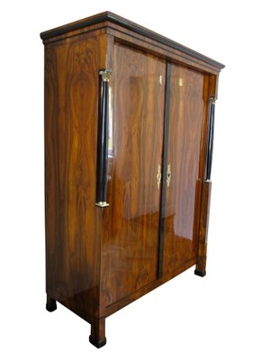 Empire Armoire in Walnut Veneer & Brass, Vienna, 1815-NNB-1786644