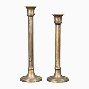 Empire Brass & Silverplated Candlestick, France, Set of 2-VLO-1156390