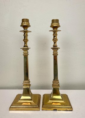 Empire Brass Table Lamps, 1970s, Set of 2-WZZ-1722477