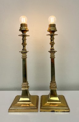 Empire Brass Table Lamps, 1970s, Set of 2-WZZ-1722477