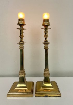 Empire Brass Table Lamps, 1970s, Set of 2-WZZ-1722477