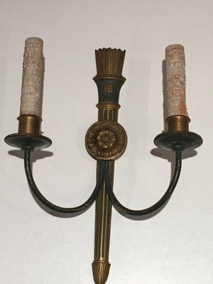 Empire Bronze Candleholders, Set of 2-BA-1365811