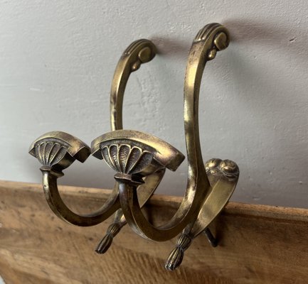 Empire Bronze Coat Hooks, 1850s, Set of 5-WZZ-1373012