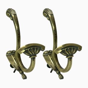 Empire Bronze Coat Hooks, 1850s, Set of 5-WZZ-1373012