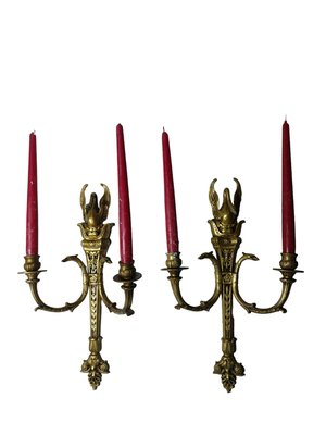 Empire Candleholders, 1890s, Set of 2-ZVO-1737452