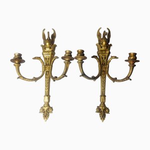 Empire Candleholders, 1890s, Set of 2-ZVO-1737452