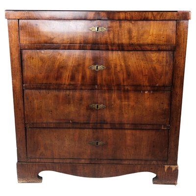 Empire Chest of Drawers with Four Mahogany Drawers, 1840s-UY-1000715