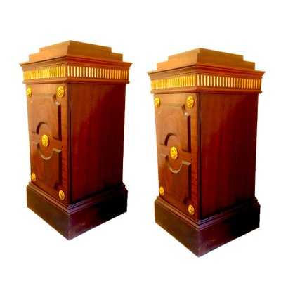 Empire Column Nightstands by Architetti Artigiani Anonimi, 1819, Set of 2-TIT-693520