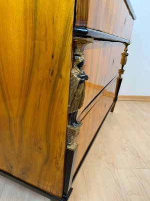 Empire Commode in Walnut Veneer with Caryatids, Austria, 1810s-NNB-1271316