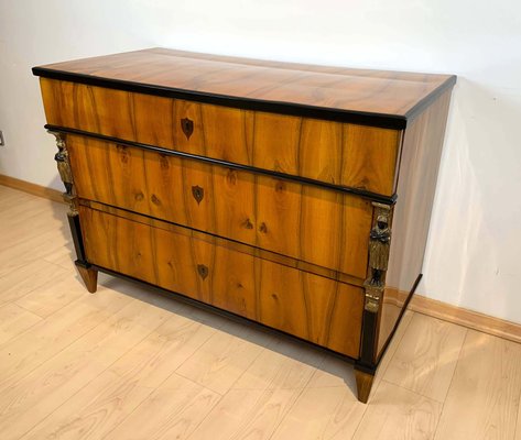 Empire Commode in Walnut Veneer with Caryatids, Austria, 1810s-NNB-1271316