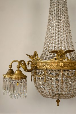 Empire Crystal Chandelier, 1920s-QES-2041763