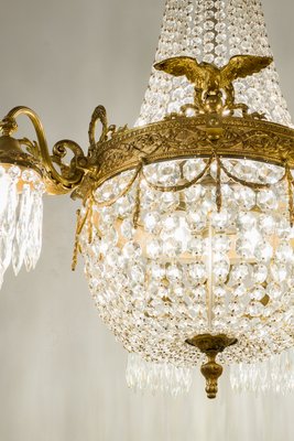 Empire Crystal Chandelier, 1920s-QES-2041763