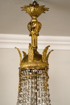 Empire Crystal Chandelier, 1920s-QES-2041763