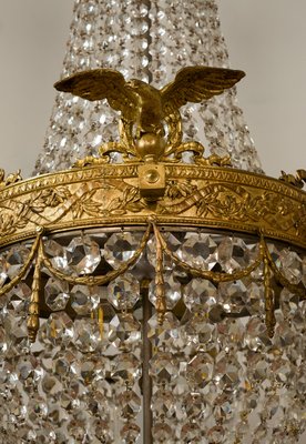 Empire Crystal Chandelier, 1920s-QES-2041763