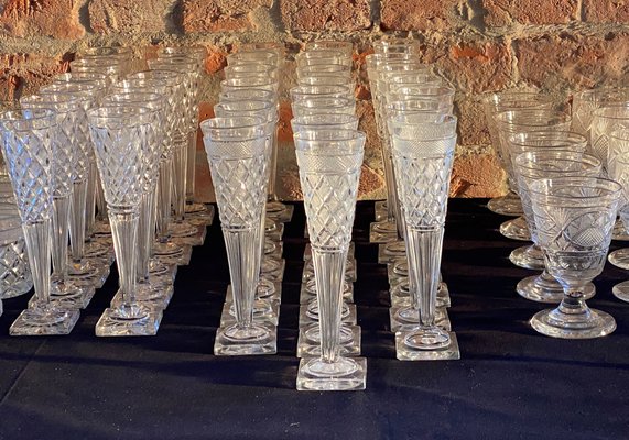 Empire Cut Crystal & Glass Set from Sainte Anne Crystal Factory, Belgium, 19th Century, Set of 175-HWV-1704519