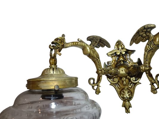 Empire Dragons Wall Lamp, 1930s-ZVO-1437994