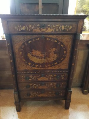 Empire Dutch Inlaid Secretaire-AKA-691942