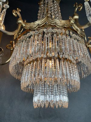 Empire French Brass Chandelier, 1930s-NSG-2036589