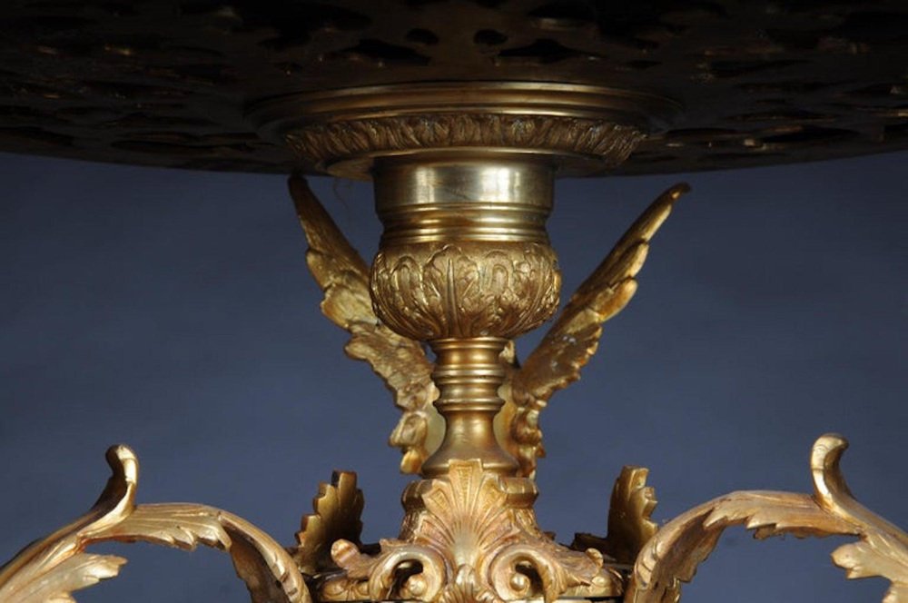 Empire French Saloon Table in Bronze Gilt