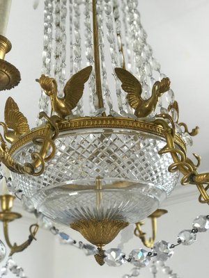 Empire Gilt Bronze and Cut Crystal Chandelier, 1815-MBH-1032741