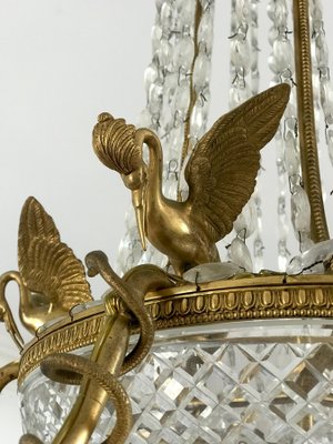 Empire Gilt Bronze and Cut Crystal Chandelier, 1815-MBH-1032741