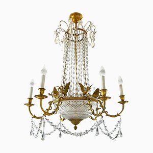 Empire Gilt Bronze and Cut Crystal Chandelier, 1815-MBH-1031818