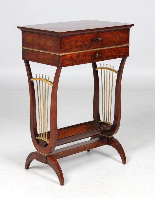 Empire Lyra Sewing Table, 1810s