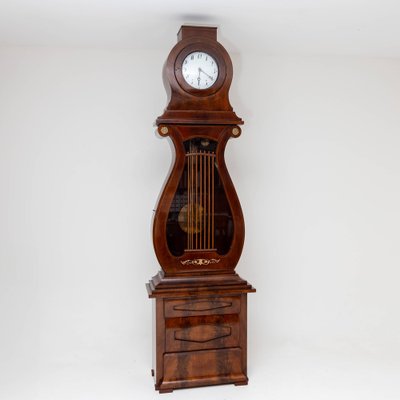 Empire Mahogany Grandfather Clock, Early 19th Century