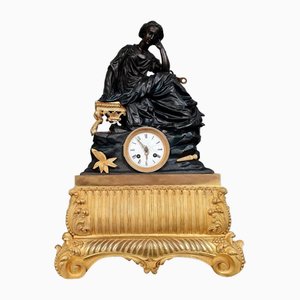 Empire Monumental Pendulum Clock in Gilded Bronze-MWB-1812640