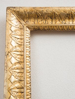 Empire Neapolitan Frame in Golden and Carved Wood, 1800s-KKK-1776536